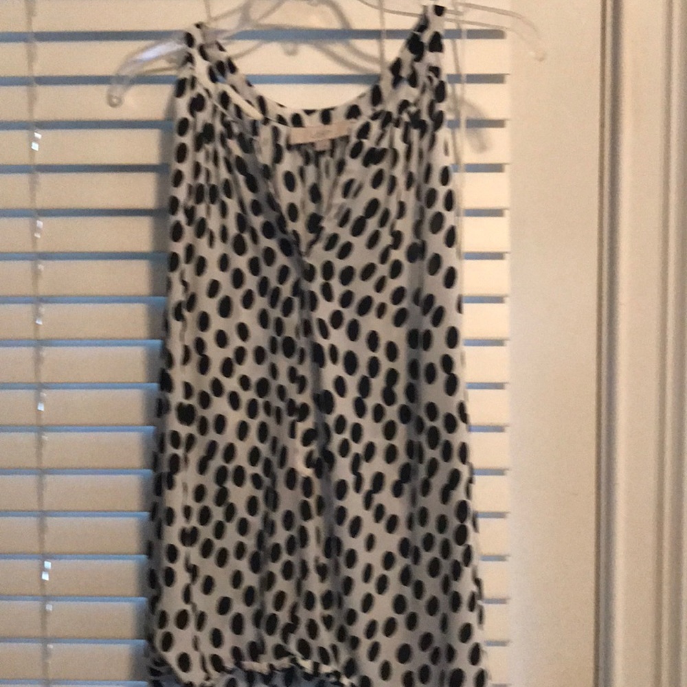 Loft Black and white tank